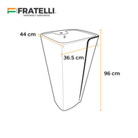Lavatorio Pedestal Minimalista Blanco C/Negro 8802-Bl (44X36.5X86) - Fratelli
