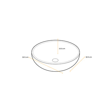 Bowl Loza (Xs-0303) Mod. Circular Blanco 320.320.130 Fratelli