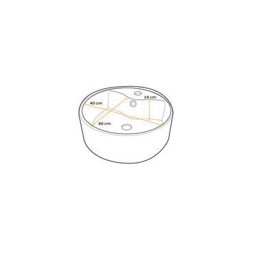 Bowl Loza (515) Mod Circular Blanco 40X40X14 Fratelli