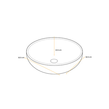 Bowl Loza (Xs-0303) Mod Circular Bone 32X32X13 Fratelli