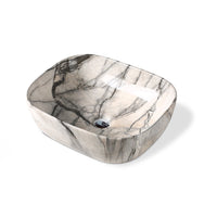 Bowl Loza (A0081) Mod.Cuadrado Marmoleado Beige C/ Negro  50X40X14.5 Fratelli