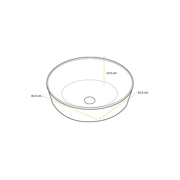 Bowl Loza (D0001) Mod.Circular Marmoleado  Gris 41.5 X41.5X13.5 Fratelli