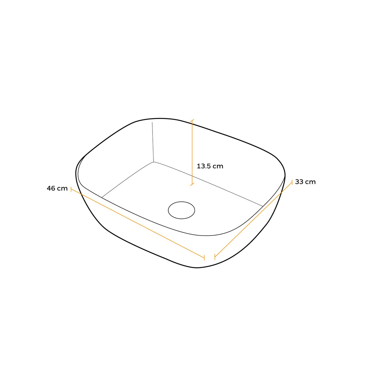 Bowl Loza (P153) Mod. Cuadrado Blanco 46X33X13.5 Fratelli