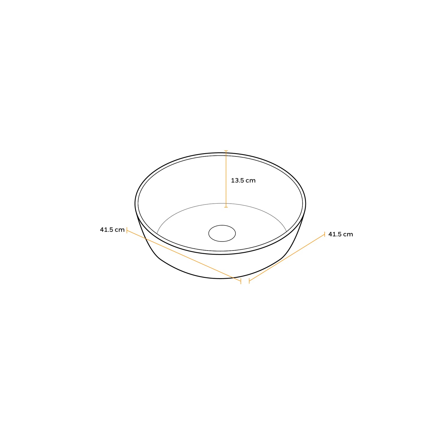 Bowl Loza (P149) Mod. Circular Blanco 41.5X41.5X13.5 Fratelli