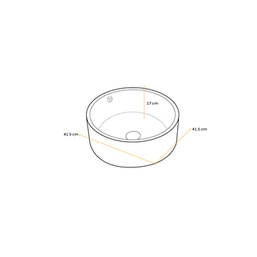 Bowl Loza (P036) Mod. Circular Blanco 41.5X41.5X17 Fratelli