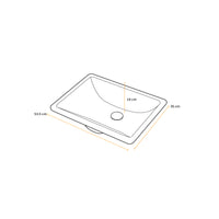 Bowl Loza (F2101) Mod. Cuadrado Blanco P/Empotrar 53.5X35X19 Fratelli