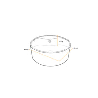 Bowl Loza (P008-2) Mod. Redondo Blanco Con Dorado 42X42X17.5 Fratelli