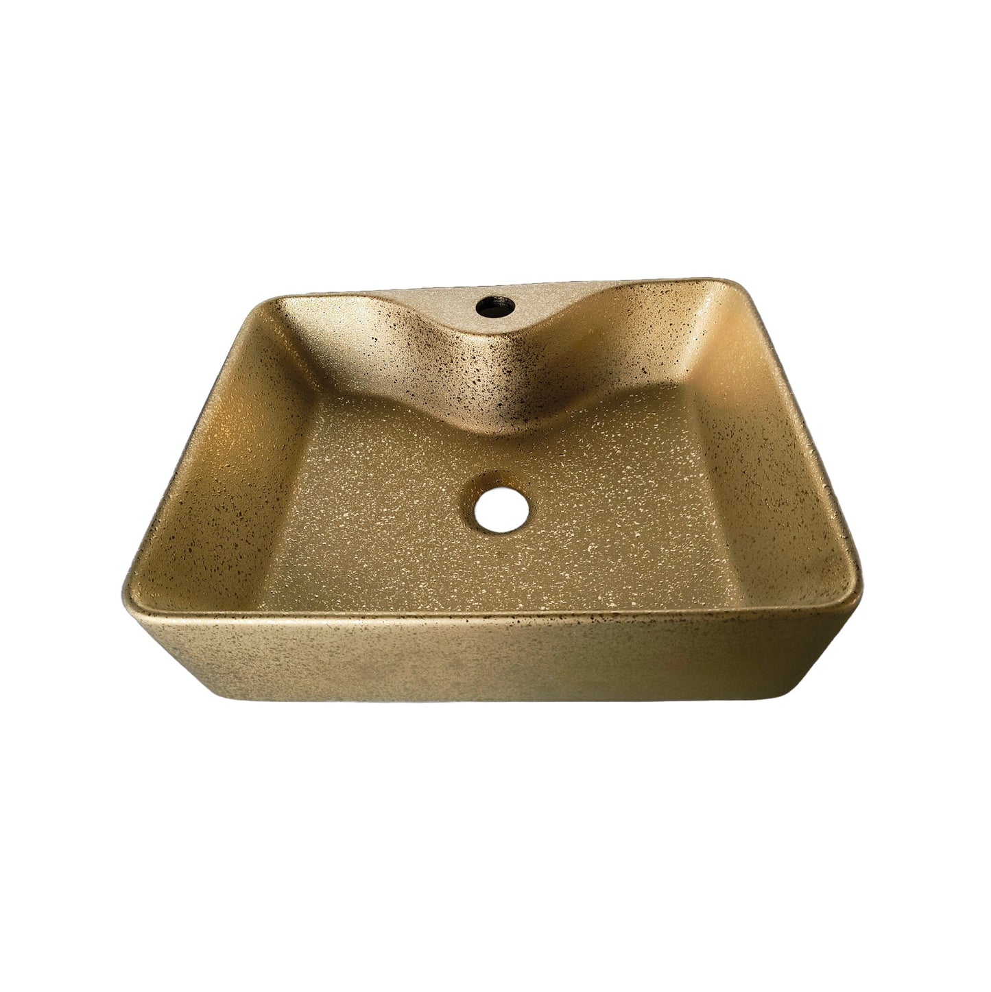 Bowl Loza (526) Mod. Cuadrado Dorado Texturado 48X37X13 - Fratelli