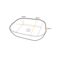 Bowl Loza (151G) Mod.Rectangular Dorado Granito 50X40X14 - Fratelli