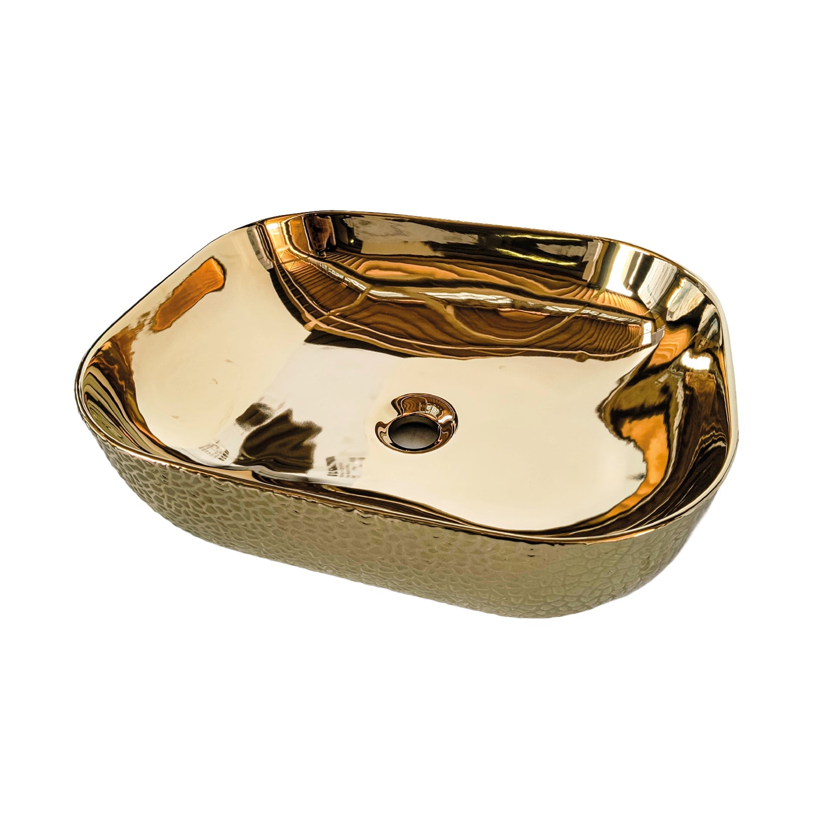 Bowl Loza (151G) Mod.Rectangular Dorado Granito 50X40X14 - Fratelli