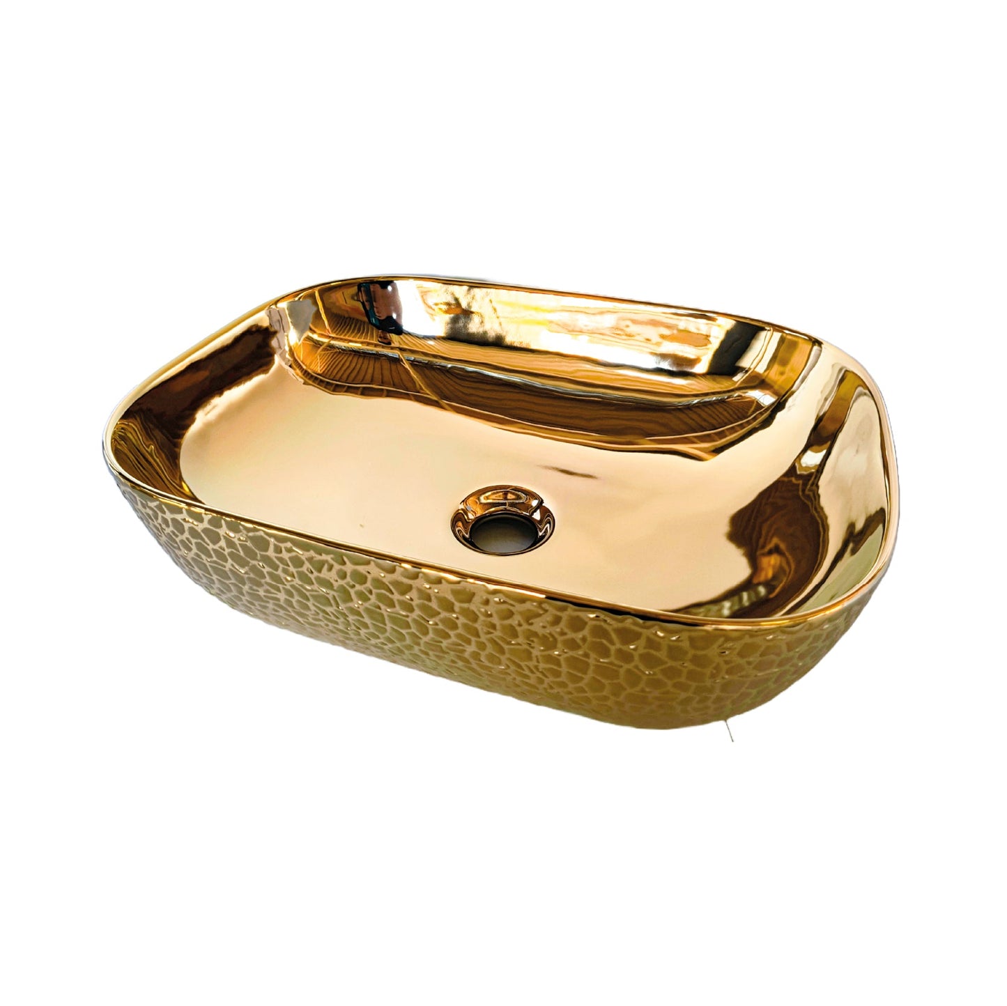 Bowl Loza (153) Mod.Rectangular Dorado Granito 45X33X15 - Fratelli