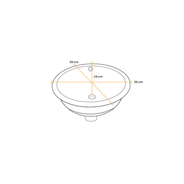 Bowl Loza (330) Mod.Circular Blanco 39X39X19 - Fratelli