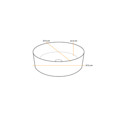 Bowl Loza (463-G) Mod. Circular Dorado Diamante 37.5X.37.5X12 - Fratelli