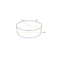 Bowl Loza (463-6) Mod. Circular Marmoleado Blanco C/Gris Diamante 37.5X37.5X12 - Fratelli