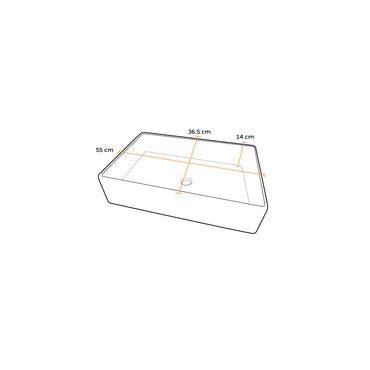 Bowl Loza (3309) Mod. Rectangular Blanco 55X36.5X14 - Fratelli