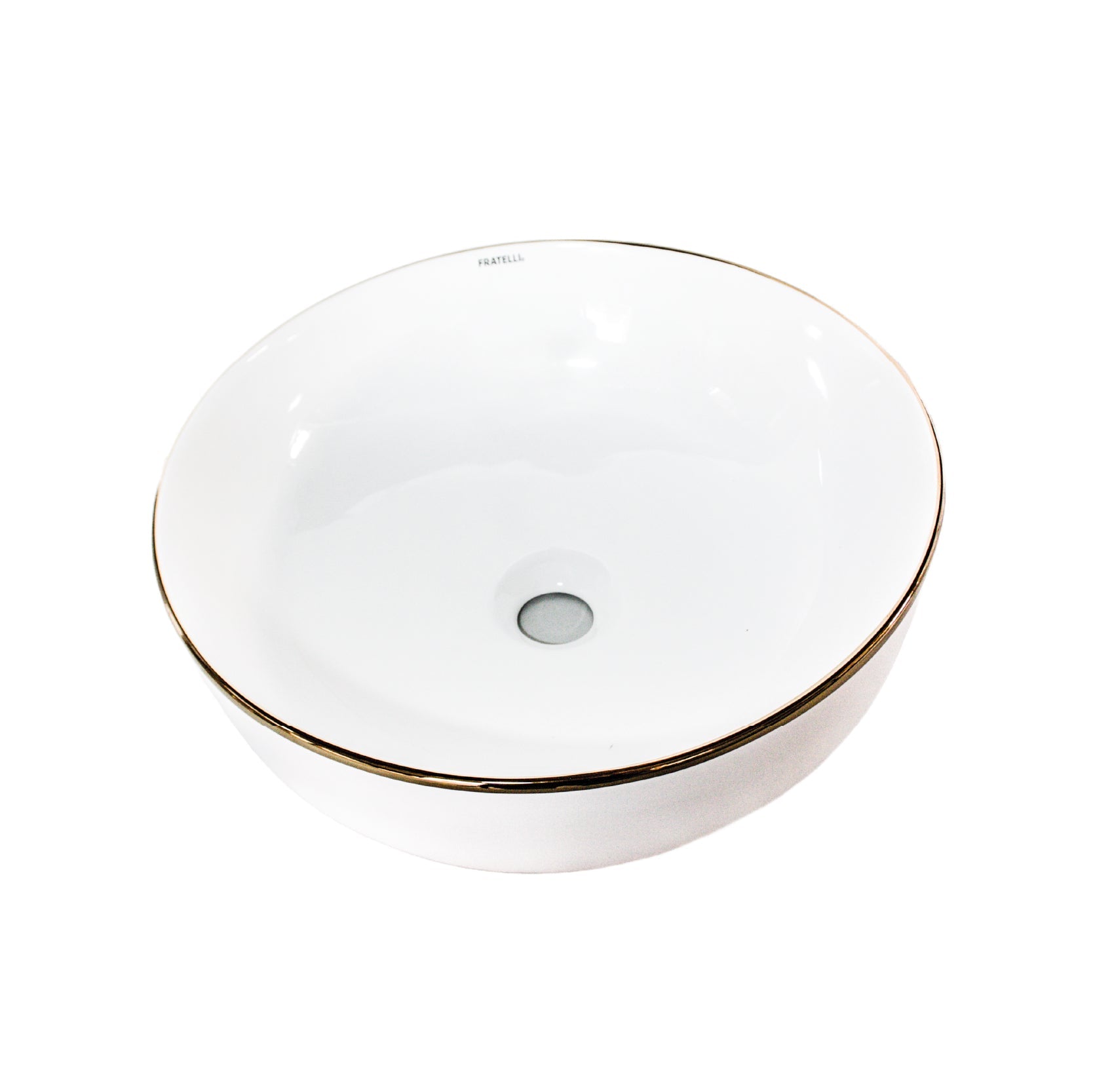 Bowl Loza (149) Mod. Circular Blanco C/Dorado 41.5X41.5X13.5 - Fratelli