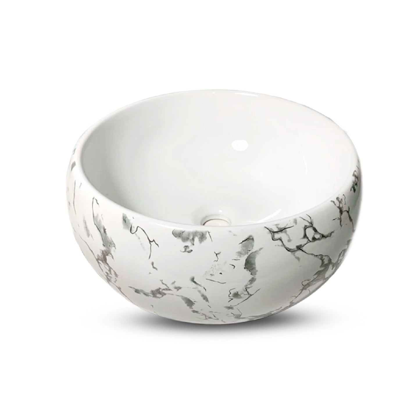 Bowl Loza (041) Mod. Circular Blanco C/Negro 40X40X15.5 - Fratelli