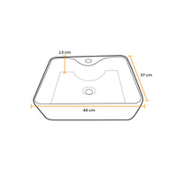 BOWL LOZA (526) MOD.RECTANGULO NEGRO 48X37X13 FRATELLI