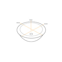 Cuenco Loza (468) Mod. Circular Marmoleado Blanco C/Gris 40X33X14.5 - Fratelli