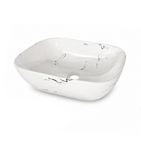 BOWL LOZA (P153M) MOD. CUADRADO BLANCO MARMOLEADO 46X33X13.5 FRATELLI