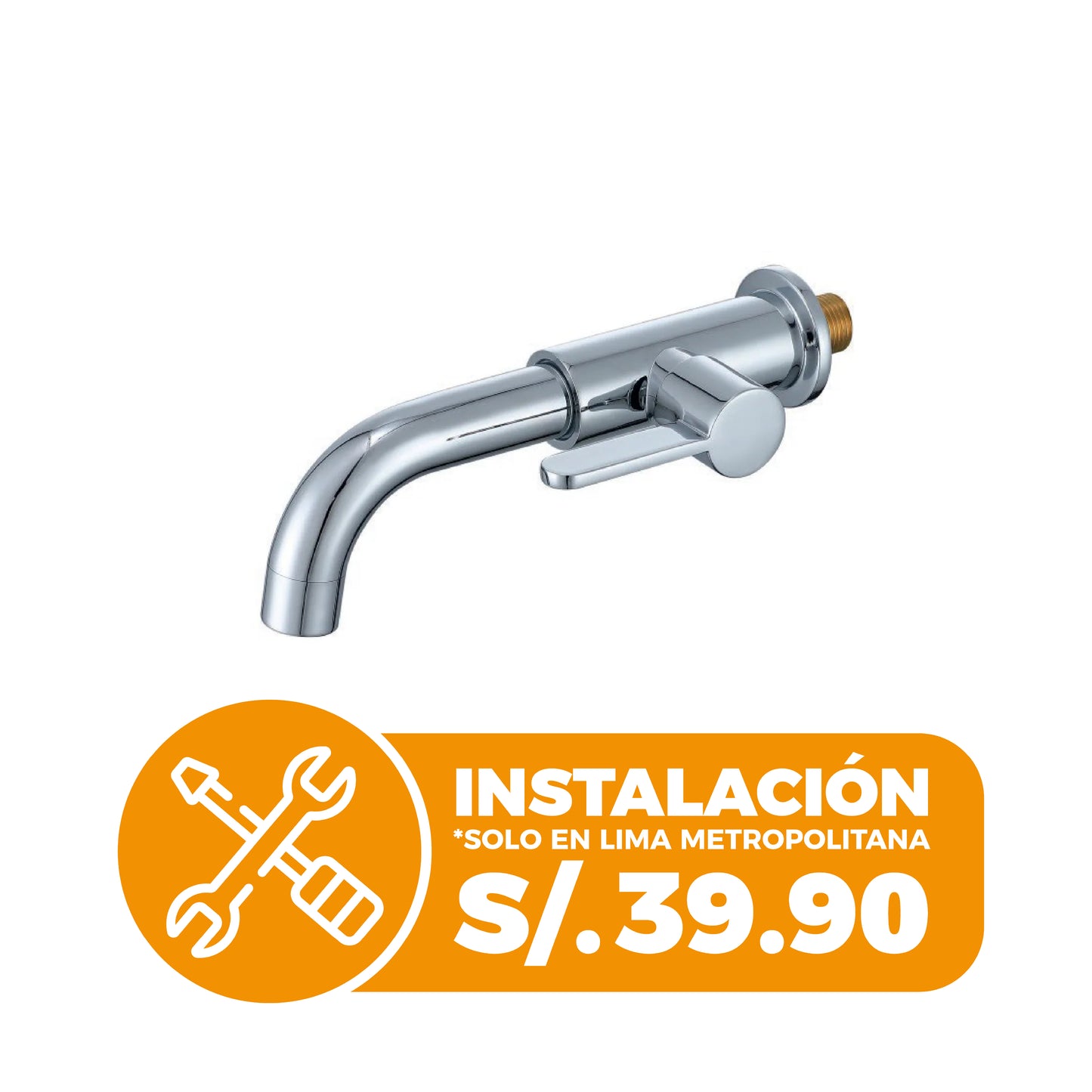 Llave P/ Bowl a la Pared TRT 2P - Cromado - Fratelli