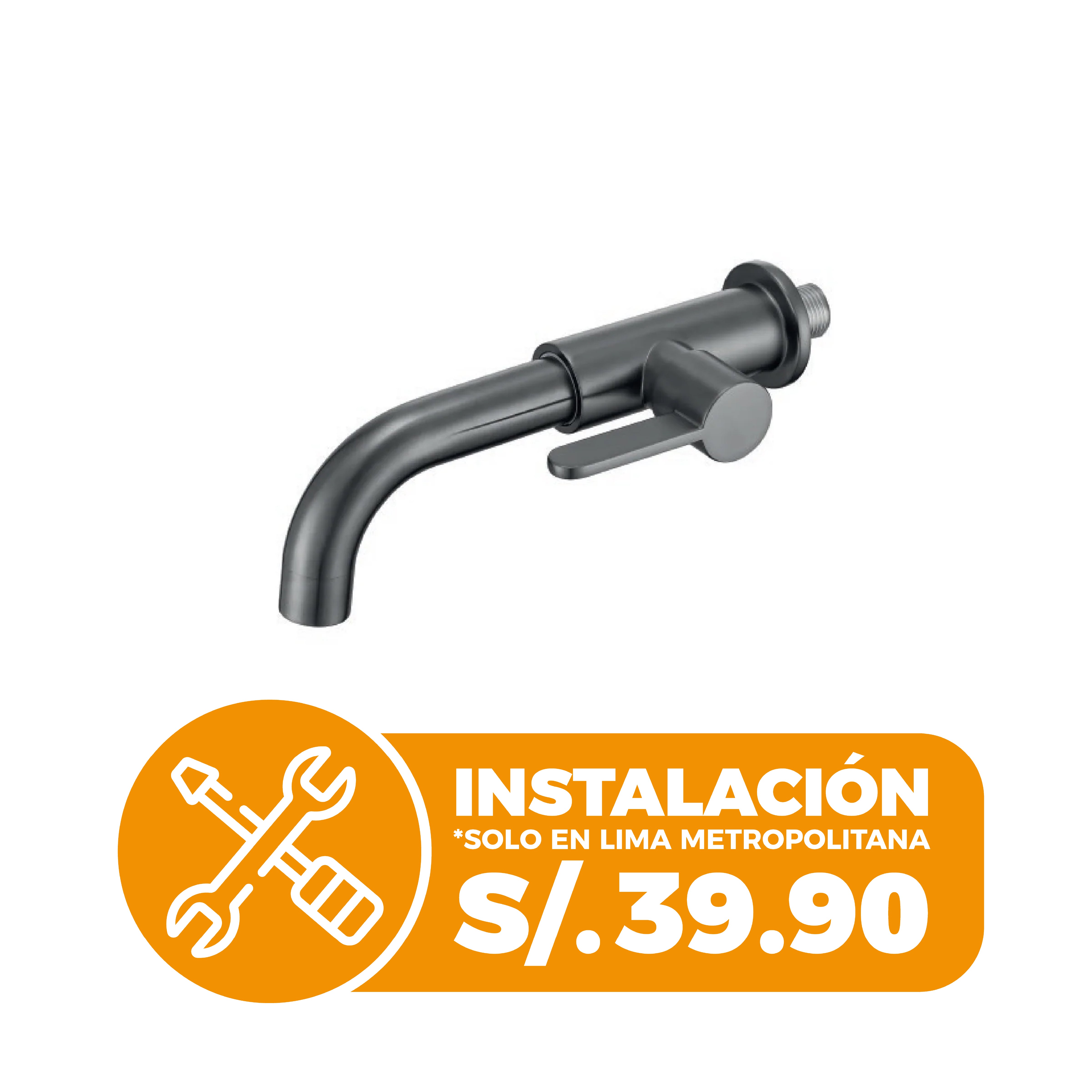 Llave P/ Bowl a la Pared TRT 2P - Gun Grey - Fratelli