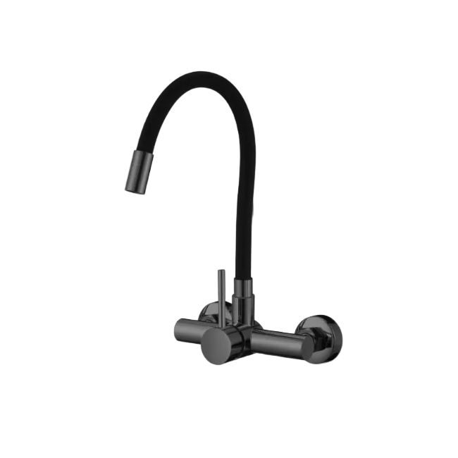 MEZCLADORA MONOC.P/COCINA A LA PARED BDP SUS 304 BLACK - FRATELLI PREMIUM