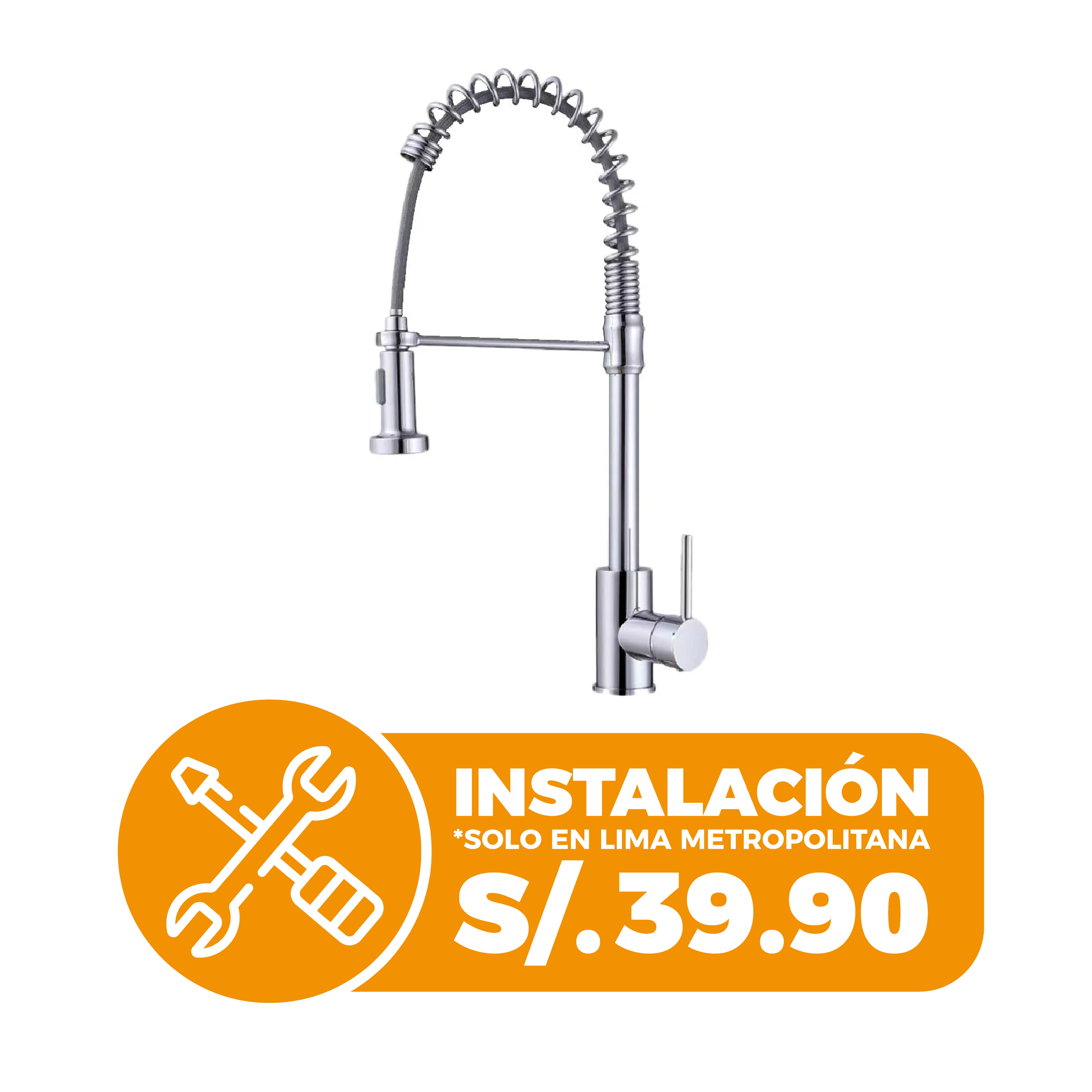 Mezcladora Monoc. P/Cocina Al Mueble NVR-1  Bronce Cromado - Fratelli Premium