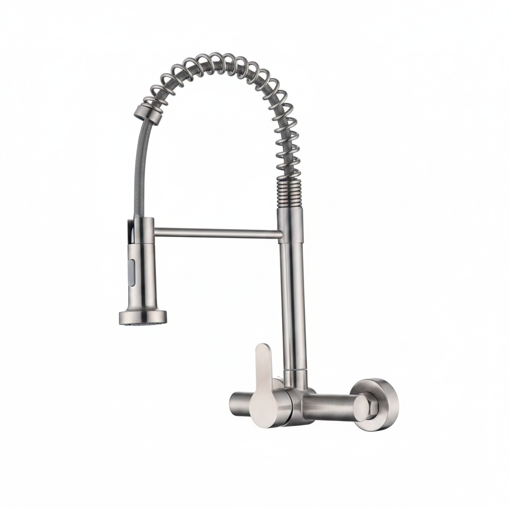 MEZCLADORA MONOCO. A LA PARED P/COCINA DANUBE ACERO INOXI. 304 SATINADO -FRATELLI