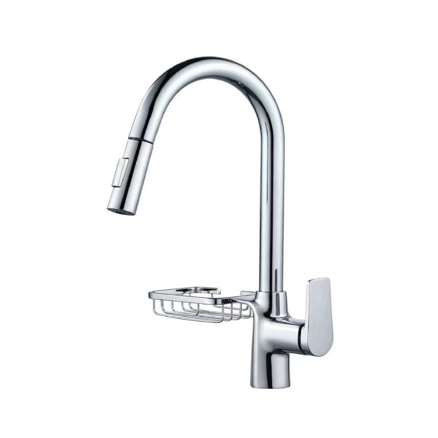 Mezcladora Monoc. P/Cocina al mueble extraíble Miami C/Jabonera C/2 Funciones Bronce Cromado - Fratelli Premium