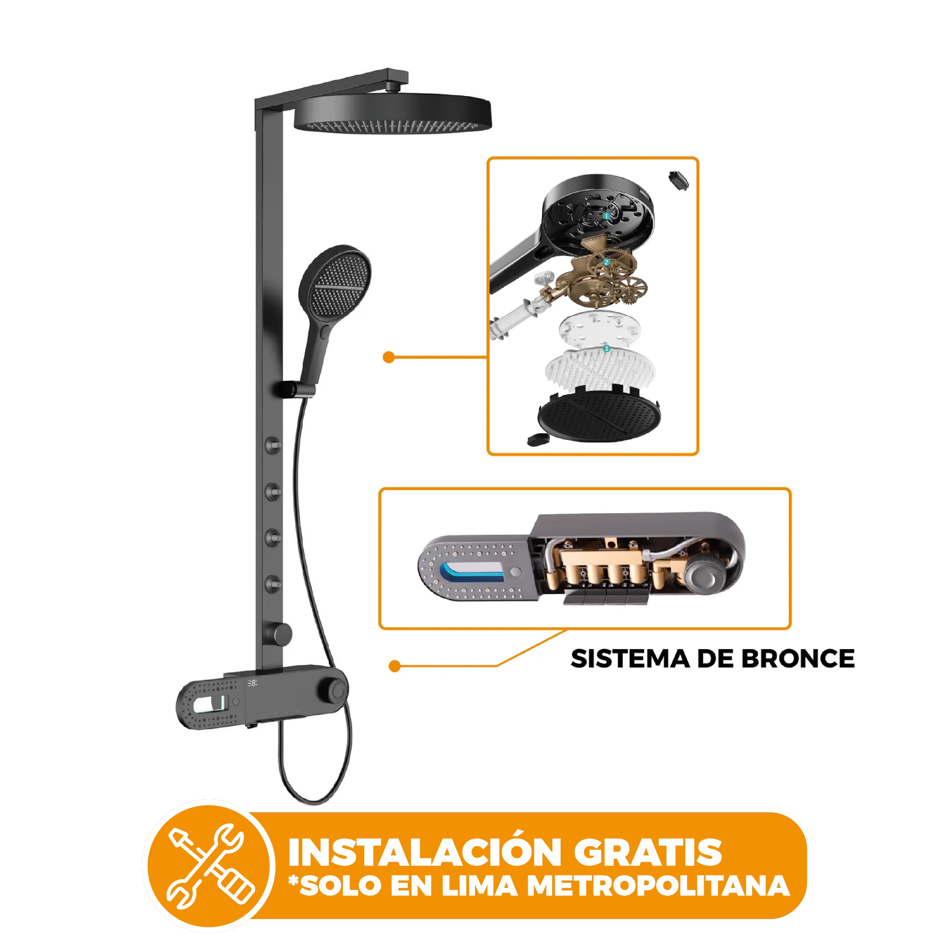 COLUMNA DE DUCHA INTELIGENTE HIDRA - FRATELLI SIGNATURE