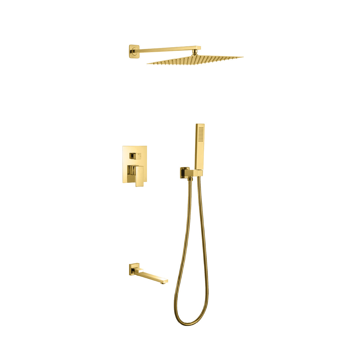 MEZCLADORA MONOC. MINIML. C/CABEZA DE DUCHA C/TEL. C/TINA FB024T SANDS BRONCE GOLD -FRATELLI