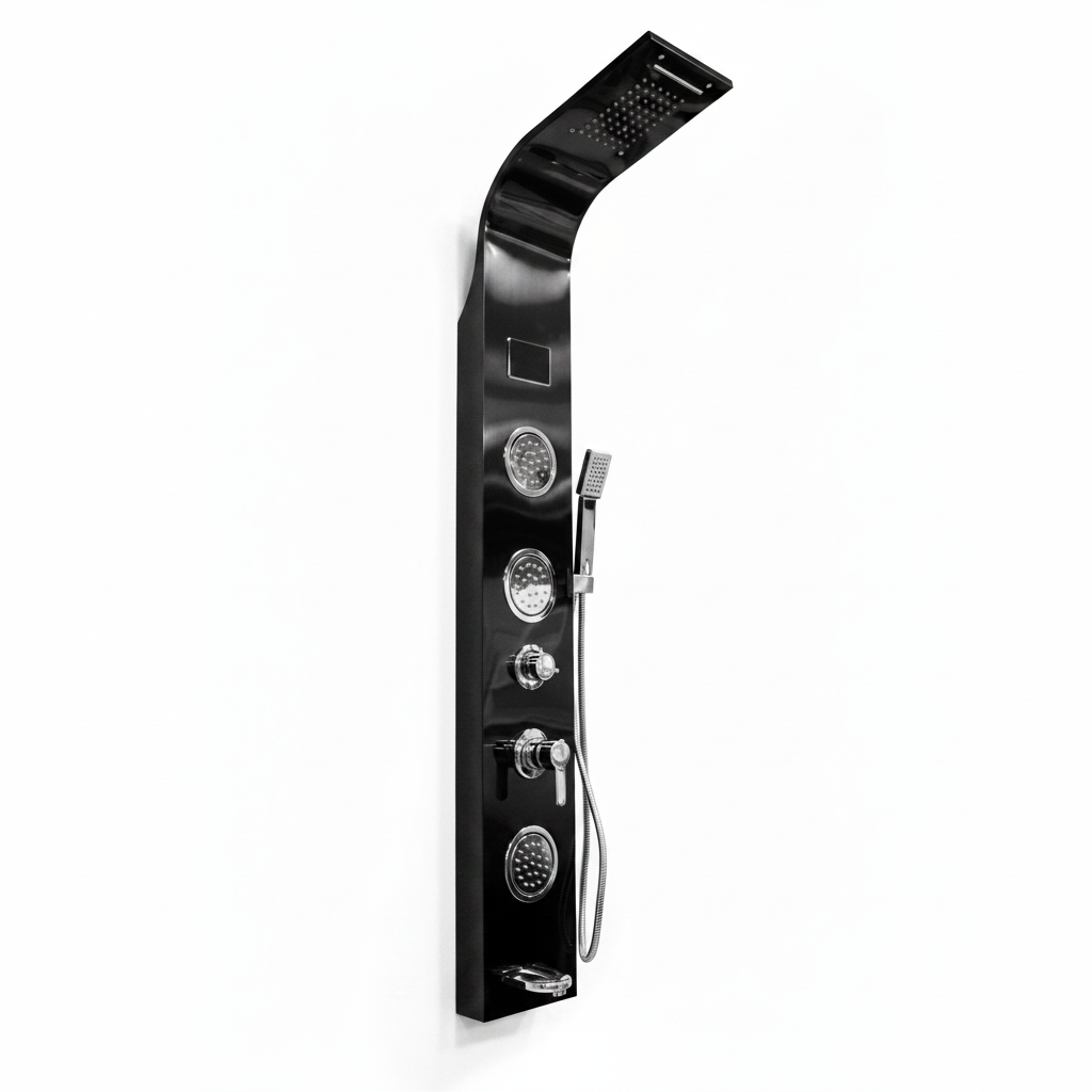 PANEL DE DUCHA INOX LED SATIN BLACK SK-8004 - FRATELLI