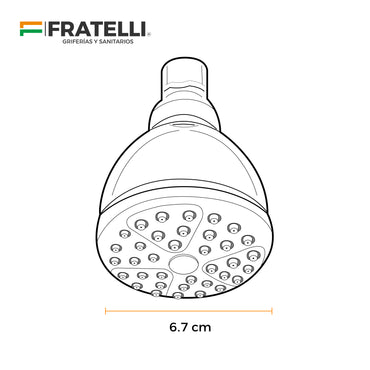 Cabeza D/Ducha Madrid Th-2552C Fratelli