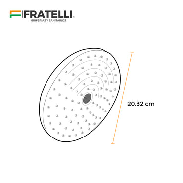 Cabeza D/Ducha Madrid Th-2117C 8" Fratelli