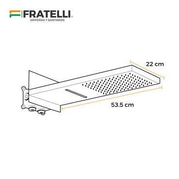 Cabeza De Ducha Minimalista  Frisia-1 Ss 304 Black- Fratelli Premium