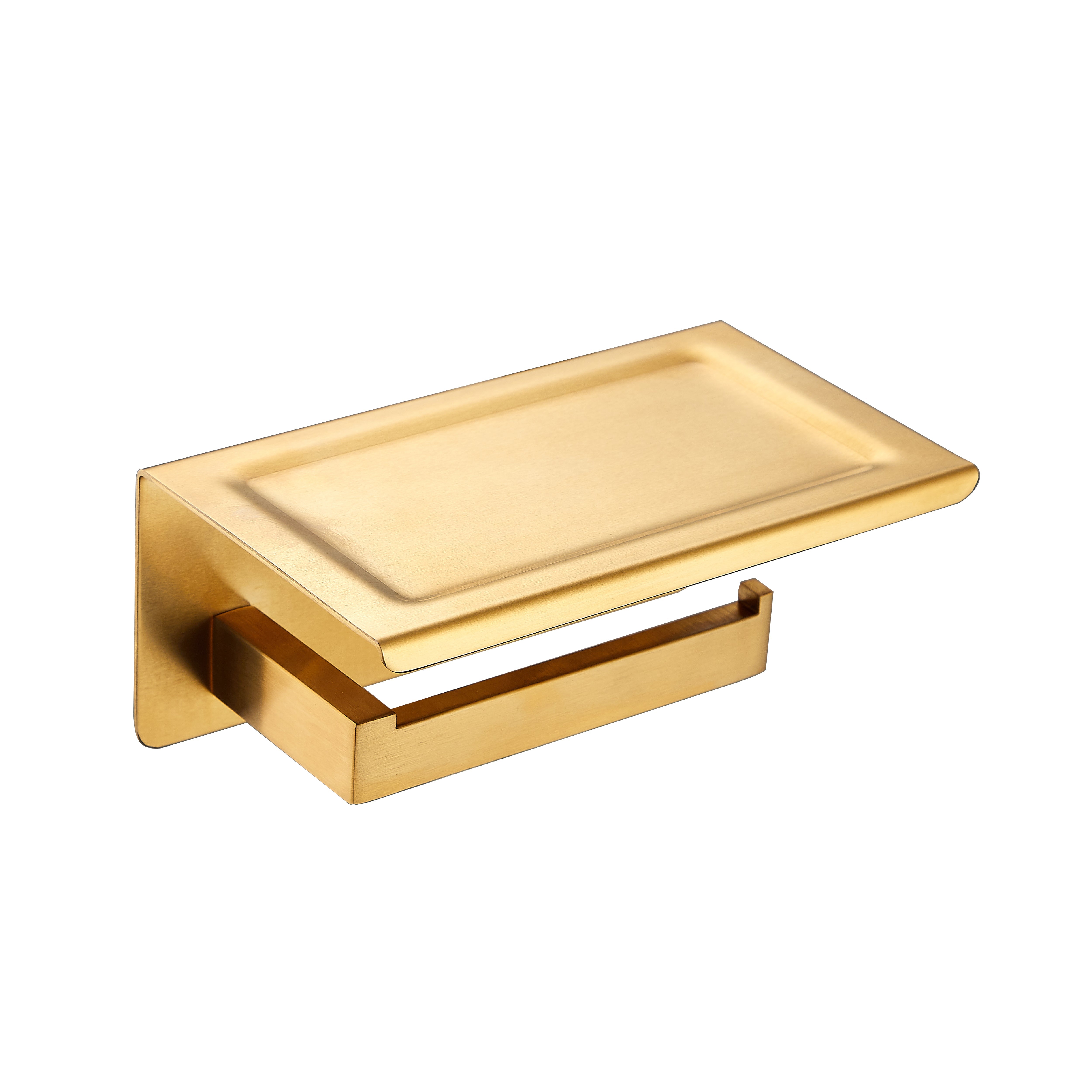 Papelera Con Holder Celular F9200-3 Minimalista Ss 304 Gold -Fratelli