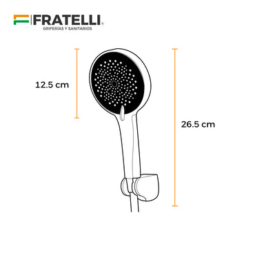 Cabeza de Ducha Teléfono Madrid SH-2611 Cromado-Fratelli