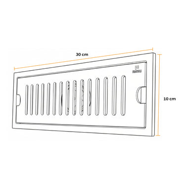 SUMIDERO LARGO 12" P/DUCHA BLACK-304 SUS - FRATELLI