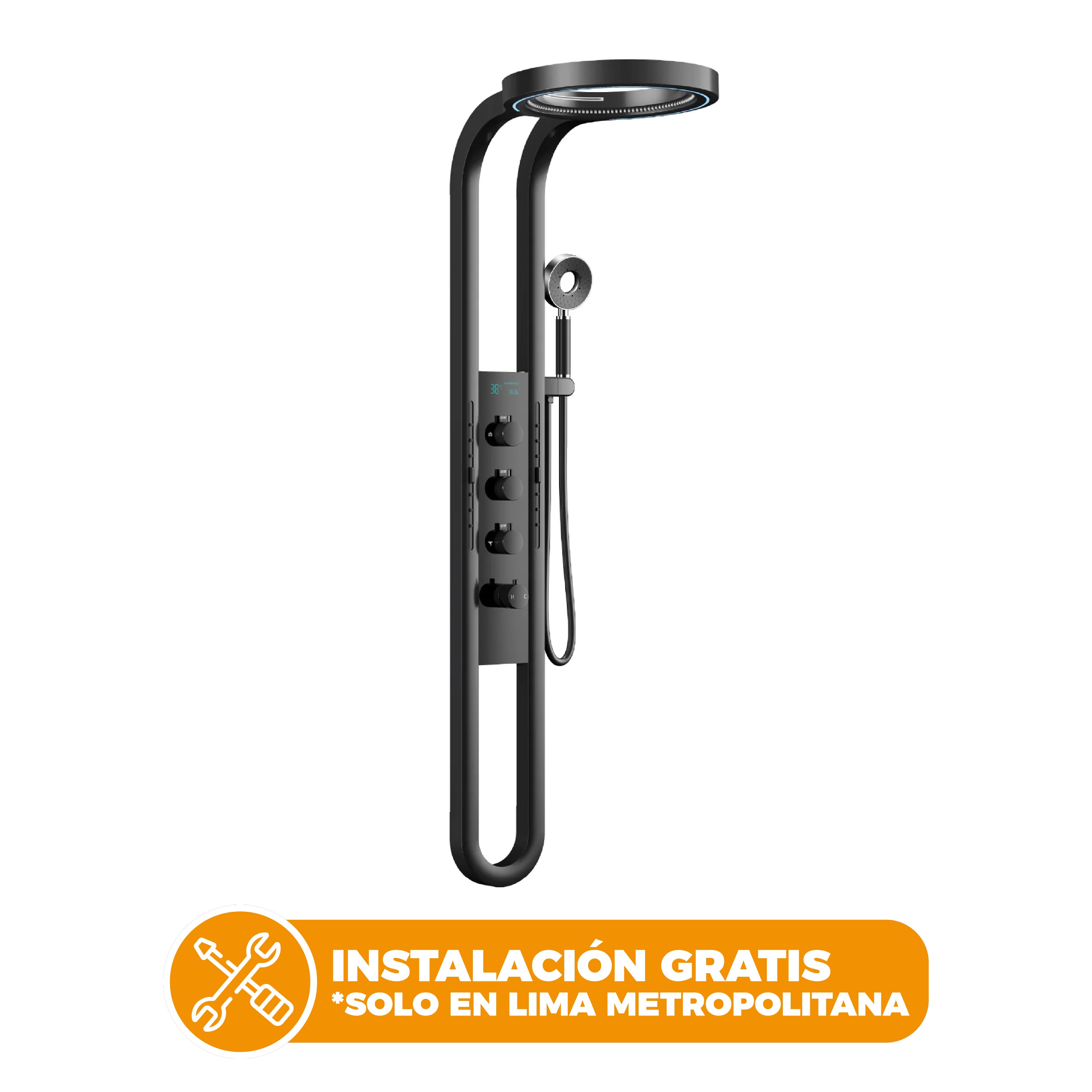 COLUMNA DE DUCHA INTELIGENTE QUIMERA BLACK - FRATELLI SIGNATURE