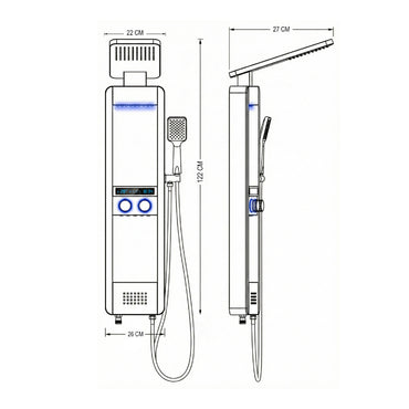 COLUMNA DE DUCHA NILO BLACK - FRATELLI SIGNATURE