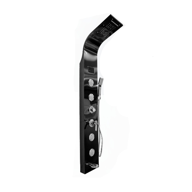 PANEL DE DUCHA INOX LED SATIN BLACK SK-8006 - FRATELLI