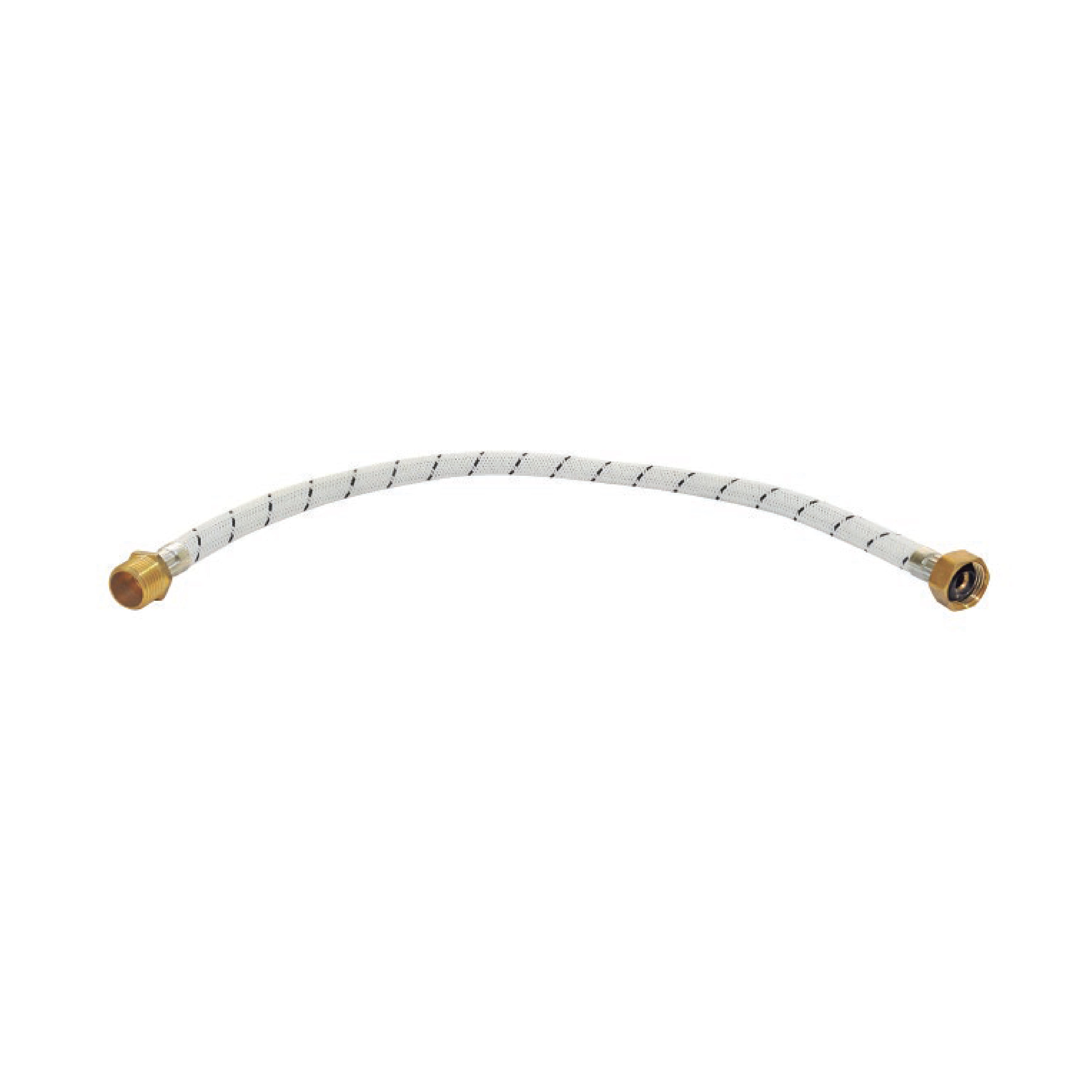 Tubo de Abasto 1/2" X  1/2" Vinilo Hose 40 CM Metal