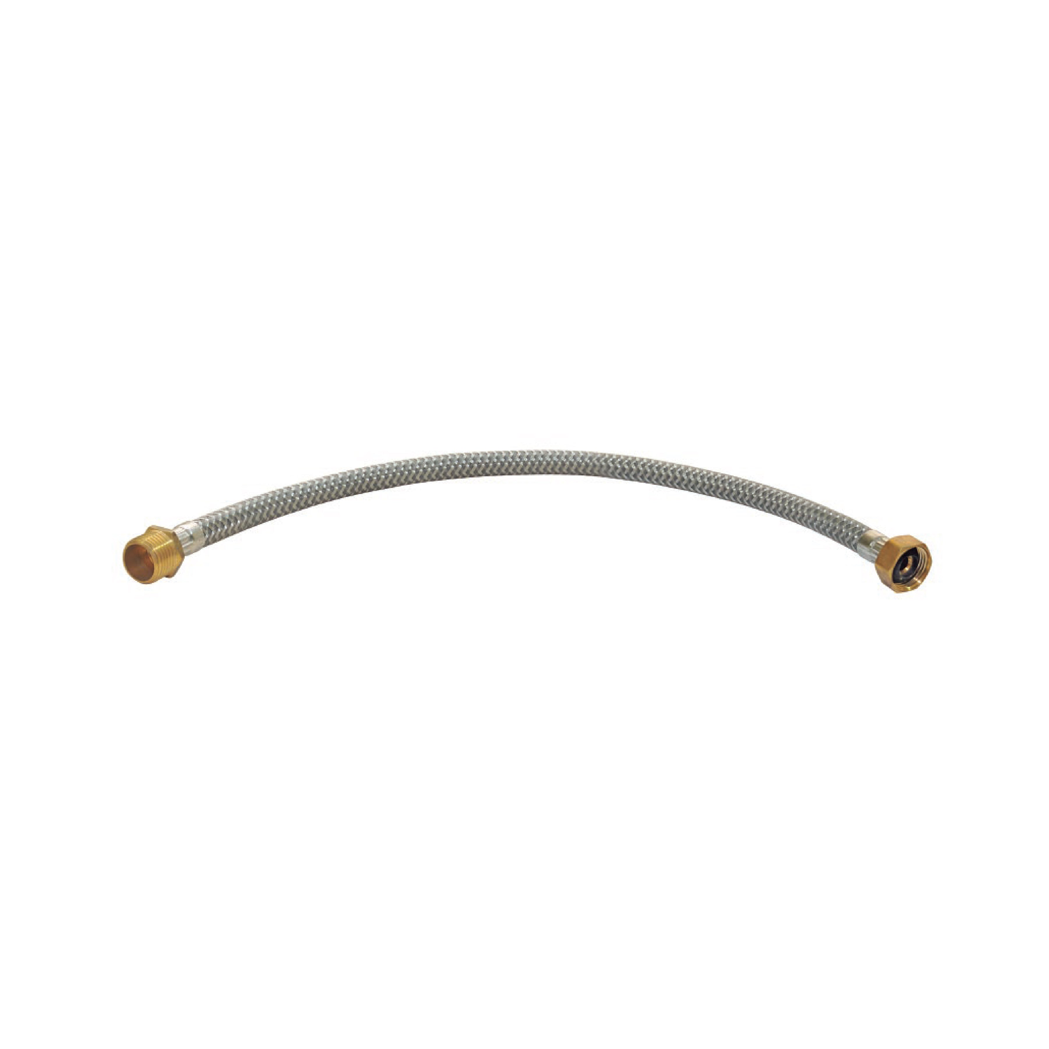 Tubo de Abasto Metal Trenzado  1/2"X1/2" C/Tuerca D/(BR) 80 CM Fratelli