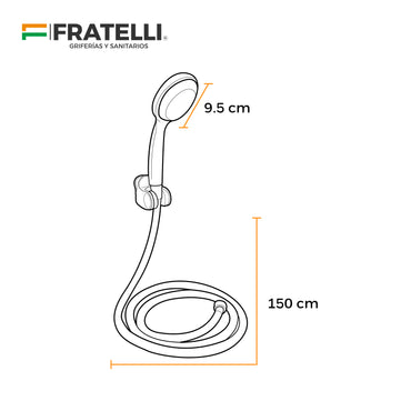 Ducha Teléfono Led C/Manguera Barcelona TH-1814  Fratelli
