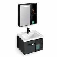 MUEBLE DE BAÑO DE ALUMINIO + ESPEJO CON SENSOR LED - KF802Z-60 GRIS - FRATELLI
