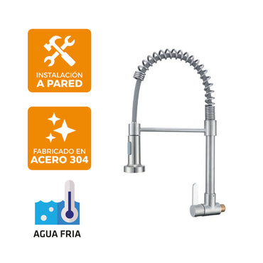 Llave P/Cocina a la Pared GBRA-6 SS 304 -Satinada-Fratelli