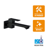 Llave P/ Bowl a la Pared Toronto-1P Black - Fratelli