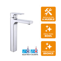 Mezcladora Monoc.P/Bowl (Alto) Torino-1  Bronce Cromado - Fratelli Premium