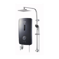 CALENTADOR ELECTRICO P/ DUCHA C/BARRA DUCHA ESPAÑOLA Y DUCHA TELEFONO (METAL BLACK-MOD.-IM-9) DE 5.5KW-220V-ALPHA